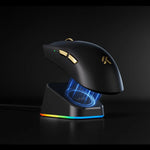 MCHOSE K7 V2 – mouse gamer inalámbrico PAW3955, 50K DPI, Dual 8K y base de carga