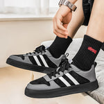 Tenis casuales tipo skate para hombre – corte bajo y suela antideslizante