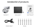 SHIWOJIA 5MP 3K – cámara solar 4G/WiFi PTZ con visión nocturna y detección PIR