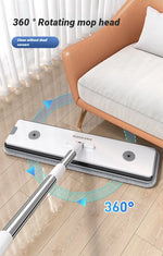 JOYBOS – mopa plana giratoria 360° de 33 cm con cubeta