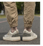 Tenis casuales de malla y cuero para hombre – suela gruesa antideslizante