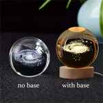 Bola de cristal 3D del sistema solar con luz LED – Saturno, galaxia y más