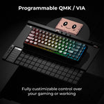 XVX M67 JadeStone – teclado mecánico inalámbrico 65% tri-modo, Gasket y RGB