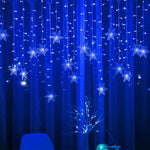 Cortina navideña LED de copos de nieve 4 m – 96 LED