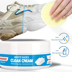 Crema limpiadora para zapatos blancos con esponja – sin enjuague