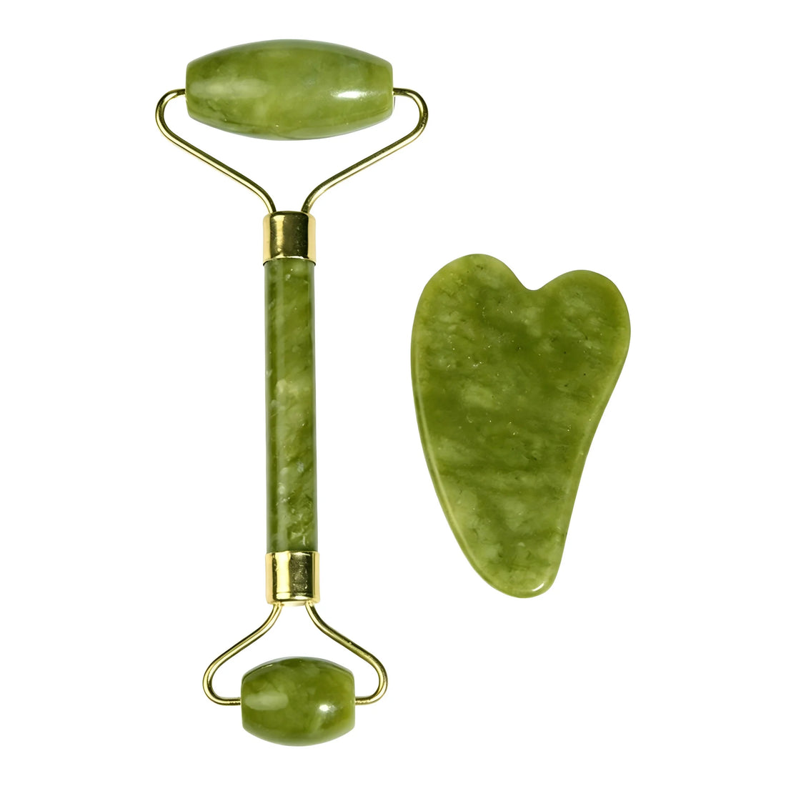 Natural Jade Roller & Gua Sha Set – Facial Massage Kit