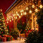 Guirnalda solar LED de copos de nieve – 3,5 m / 7 m