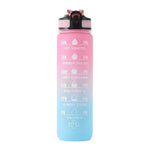 Botella deportiva 1000 ml con marcador de tiempo – colores degradados