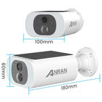 ANRAN 3MP – kit de cámaras solares WiFi para exterior con visión nocturna a color