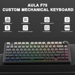AULA F75 – 75% Gasket Mechanical Gaming Keyboard with RGB & PBT Keycaps