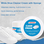 Crema limpiadora para zapatos blancos con esponja – sin enjuague