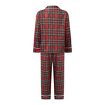 Pijamas familiares navideños a cuadros rojos – camisa y pantalón