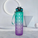 Botella deportiva 1000 ml con marcador de tiempo – colores degradados