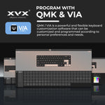 XVX M67 JadeStone – teclado mecánico inalámbrico 65% tri-modo, Gasket y RGB