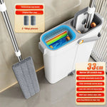 JOYBOS – mopa plana giratoria 360° de 33 cm con cubeta