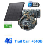 SHIWOJIA 5MP 3K – cámara solar 4G/WiFi PTZ con visión nocturna y detección PIR