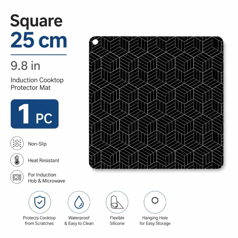Heat-Resistant Silicone Induction Cooktop Protector Mat