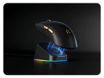 MCHOSE K7 V2 – mouse gamer inalámbrico PAW3955, 50K DPI, Dual 8K y base de carga
