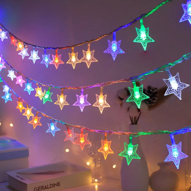 Guirnalda LED navideña de copos de nieve – batería o USB