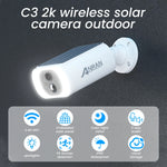 ANRAN 3MP – kit de cámaras solares WiFi para exterior con visión nocturna a color