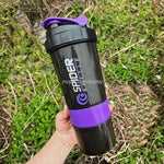 Shaker deportivo 3 en 1 para proteína – 550 ml con compartimentos