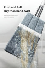 38 cm 360° Flat Spin Mop with Folding Bucket