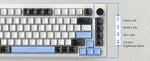 MageGee 75% – teclado mecánico gamer con perilla y retroiluminación azul