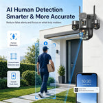 Cámara solar 4 lentes 4G/eSIM – zoom 60X, seguimiento humano y batería 31,200 mAh