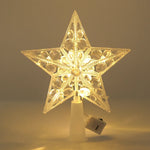 Estrella luminosa de 15 cm para árbol de Navidad – acrílica