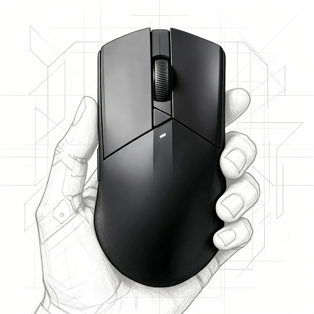 Mouse gamer inalámbrico 61 g – tri-modo, 12,800 DPI y 1000 Hz