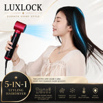 LUXLOCK Professional 5-in-1 Set – Dryer, Curler & Straightener