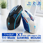 Mouse gamer inalámbrico tri-modo 12,800 DPI – RGB, 1000 Hz y USB-C