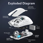 ATTACK SHARK X11 – mouse gamer inalámbrico 22K DPI con base de carga RGB