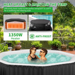 Jacuzzi inflable poligonal para 4–6 personas con 130 AirJets y PVC resistente a fugas