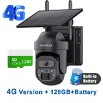 SHIWOJIA 5MP 3K – cámara solar PTZ 4G/WiFi con visión nocturna y detección humana