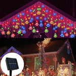 Solar LED Snowflake Curtain Lights – 3.5 m / 7 m