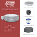 SaluSpa Sicily EnergySense – jacuzzi inflable inteligente para 5–7 personas con AirJet