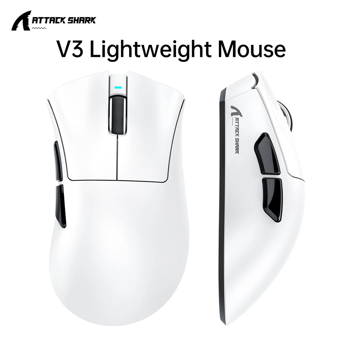 ATTACK SHARK V3 Pro – mouse gamer inalámbrico 25K DPI con base magnética