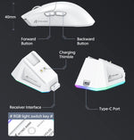 ATTACK SHARK X11 – mouse gamer inalámbrico 22K DPI con base de carga RGB