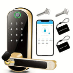 Cerradura inteligente WiFi IP67 – huella, app, NFC y teclado táctil