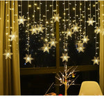 Solar LED Snowflake Curtain Lights – 3.5 m / 7 m