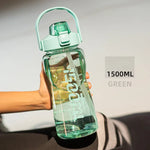 Botella deportiva de gran capacidad con pajilla – 1.5 L a 3.8 L