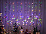 Cortina de luces navideñas LED con control remoto – 8 modos