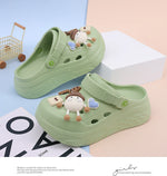 Platform Slippers Summer Women's Sandals 6cm  Ladies Outdoor Clogs Thick Street Beach Slides Girls Flip Flops Garden Shoes