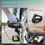 FOVOW – gato hidráulico eléctrico 12 V de 5 toneladas, kit 4 en 1