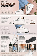 Fujin – tenis con plataforma oculta de 9 cm para mujer