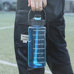 Motivational Sports Water Bottle with Straw – 1.1 L to 3 L