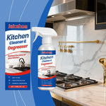 Kitchen Surfaces Degreaser Instantly Dissolves Stubborn Kitchen Grease. Sparkling Clean Professional Kitchen