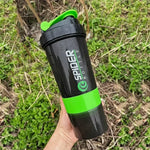 Shaker deportivo 3 en 1 para proteína – 550 ml con compartimentos