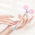 Rose Quartz 3D Facial Roller – Face & Neck Massager
